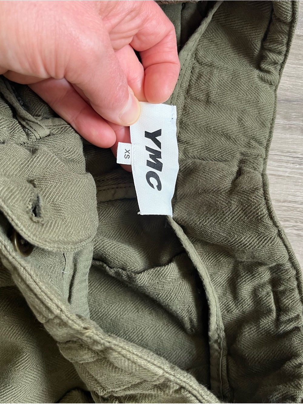 YMC Olive Cargo Trousers - Picture 2 of 3
